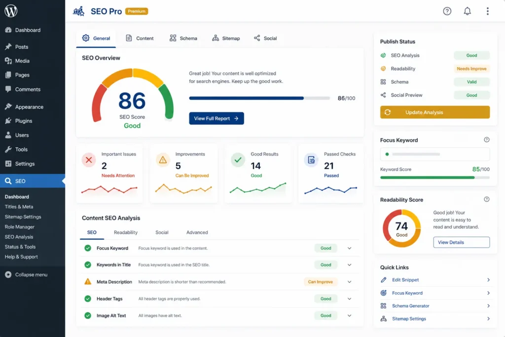 WordPress speed and SEO optimization